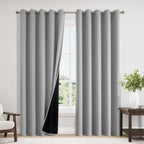 Rideau occultant pour salon, en Polyester, avec œillet de pongé, isolation thermique, bloquant la lumière, pour porte française de Patio