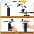 Aérographe avec compresseur aérographe peinture Mini pistolet de pulvérisation pour peinture modèle pistolet de pulvérisation aérographe compresseur pistolet de peinture