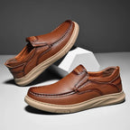 Mocassins en daim bleu pour hommes, chaussures de conduite plates respirantes, mocassins souples à enfiler, chaussures décontractées en cuir faites à la main, printemps et été