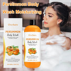 Gel Douche Exfoliant au Kaki 100ml – Hydratant, Nettoyant, Lissant, Anti-Odeurs Corporelles – Produits de Bain