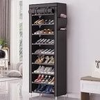 Étagère à chaussures simple avec rangement anti-poussière, armoire à chaussures multi-niveaux, support de rangement pour entrée de dortoir