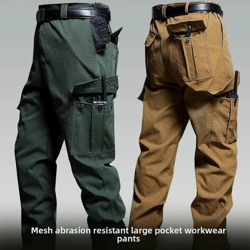 Pantalon de travail tactique résistant à l'eau pour hommes, poches multiples, Fans militaires d'extérieur, pantalons décontractés, Style américain printemps automne