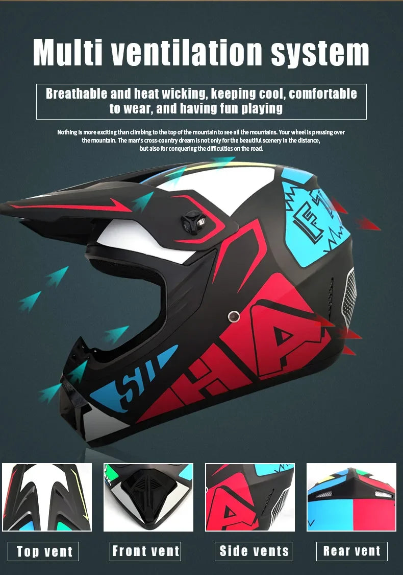 Casque de sécurité de Motocross unisexe certifié DOT ABS pour hommes femmes vélo descente ATV Protection de tête de moto