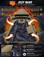 TACVASEN vestes de Ski d'hiver pour hommes manteaux polaires imperméables veste de Snowboard thermique isolée Parka imperméable avec capuche Parka homme