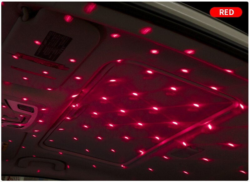 LED ciel étoilé lampe voiture Laser étoile toit lumière 5V USB alimenté galaxie étoile atmosphère lumière projecteur lampe pour chambre plafond décor