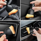Brosse de nettoyage intérieur de voiture, climatiseur, sortie d'air, brosses de nettoyage en fourrure douce avec coquilles, dépose de poussière de crevasses, outils de brosse de détail