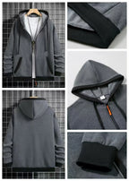 Cardigan épais à capuche et fermeture éclair pour homme, vêtement d'extérieur décontracté, sweat-shirt à la mode, Style transfrontalier, nouvelle collection automne hiver