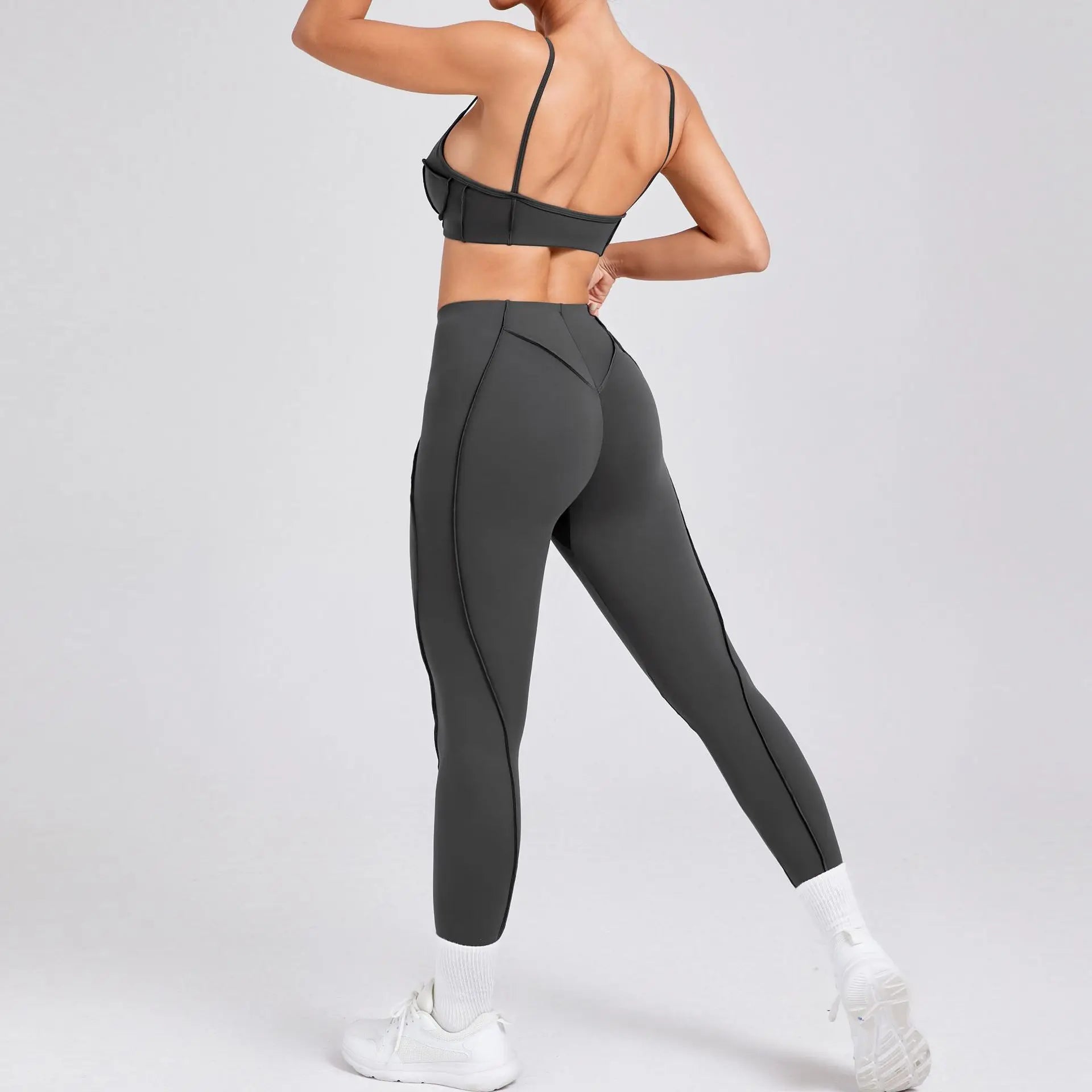 Ensemble de yoga pour femme, survêtement d'entraînement, legging athlétique imbibé, legging push-up de gym, soutien-gorge de fitness, vêtements de sport, vêtements actifs, nouveau