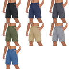 TACVASEN Short cargo d'été à 5 poches zippées, séchage rapide, pour homme, short de pêche, extensible, pour la randonnée en plein air, short de travail en nylon, léger