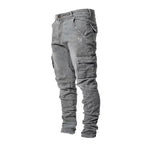 Jean Cargo Slim Fit pour Homme, Pantalon en Denim, Multi-poches, artificiel astique, Jogging, Hip Hop, Grande Taille, High Street, Mode, Nouveau
