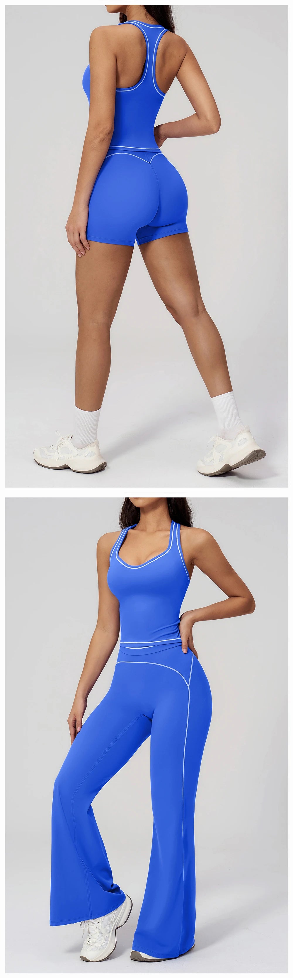 Ensemble de yoga 2 pièces pour femme, tenue de sport, vêtements de gym, ensemble soutien-gorge de sport et pantalon de course, vêtements de yoga et de sport pour femme