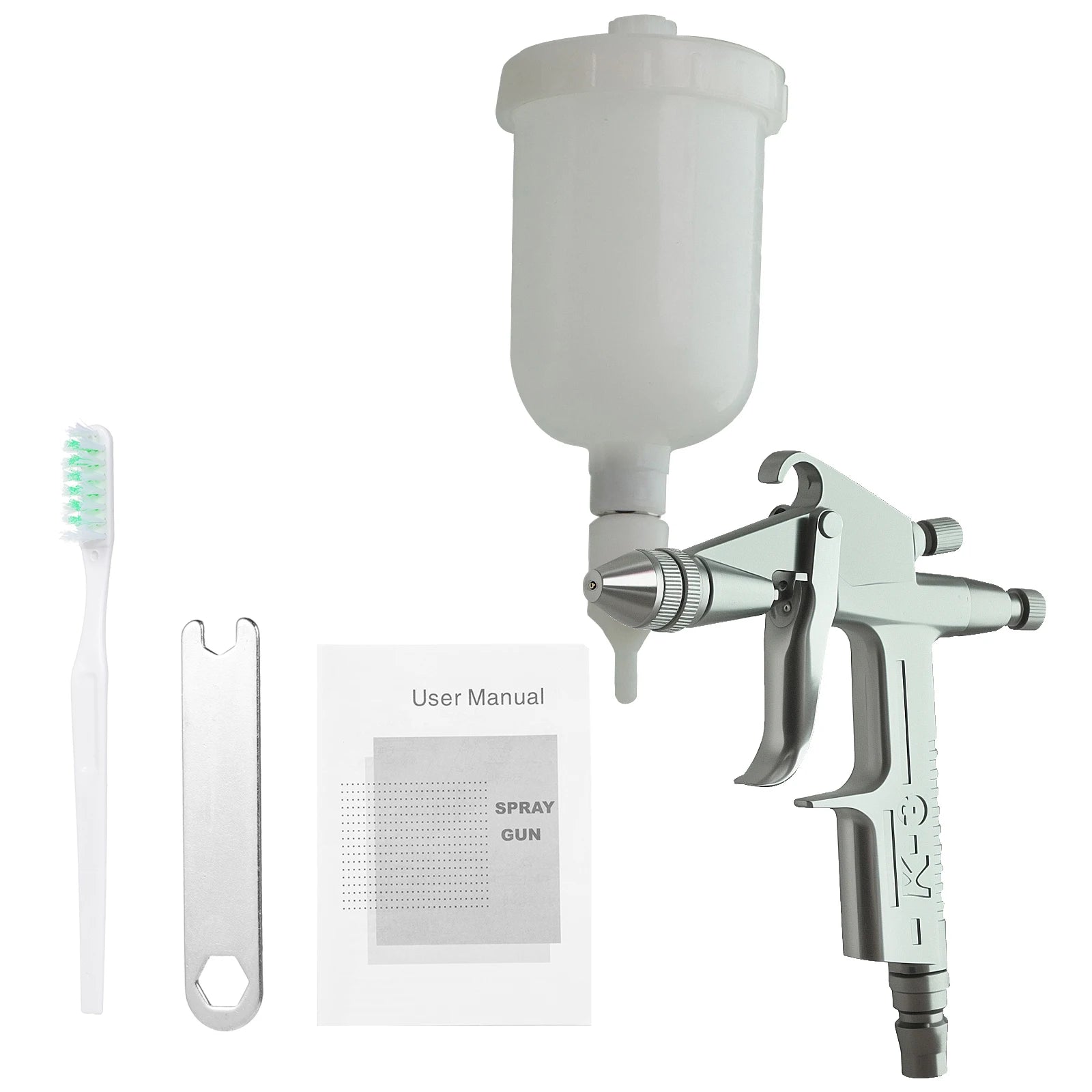 K-3 0.5mm Mini pistolet de pulvérisation pneumatique professionnel aérographe pulvérisateur alliage peinture atomiseur outils, avec tasse 125/150/250/400/600ml