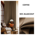 Rideaux de salon et de chambre à coucher sur mesure, épais, couleur unie, jacquard double face, occultants à 80%-90%, hauteur 310 cm