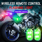 Lumières stroboscopiques LED sans fil, lumière d'ambiance de décoration de voiture, lumières Led rechargeables 8 couleurs, voyant d'avertissement Anti-Collision, 2/4 pièces