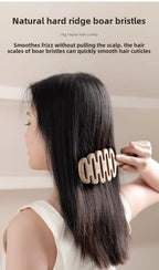 Brosse à cheveux en poils de sanglier, peigne antistatique, peigne de Massage de coiffure, brosse à cheveux bouclée, outils de coiffure pour Salon de coiffure, outils de maquillage