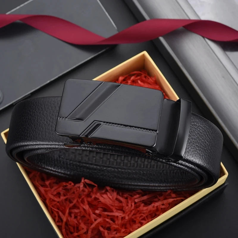 Ceinture pour hommes d'affaires de mode véritable marque de luxe ceinture boucle en métal ceinture en cuir PU de haute qualité ceinture souple avec pantalon Cargo jean