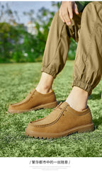 Chaussures de marche en cuir de vache pour hommes, mocassins décontractés à semelle Durable, à la mode, nouvelle collection printemps-automne 2026