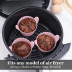 Friteuse à Air lavable au lave-vaisselle, tasses à œufs en Silicone, moule de cuiseur d'œufs en Silicone, tasses de cuisson d'œufs et de gâteaux réutilisables, doublures à muffins Ramekins sûres