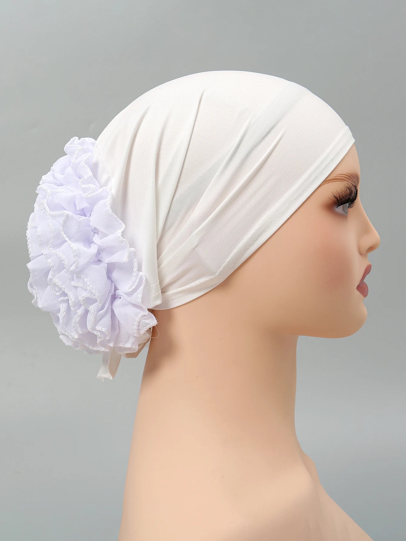 Mousseline de soie pour femmes musulmanes, panhua, chapeau astronomique fin, enveloppement de la tête Islam, turban arrière, bande de sauna féminine, document solide