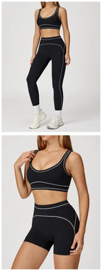 Ensemble de yoga 2 pièces pour femme, tenue de sport, vêtements de gym, ensemble soutien-gorge de sport et pantalon de course, vêtements de yoga et de sport pour femme