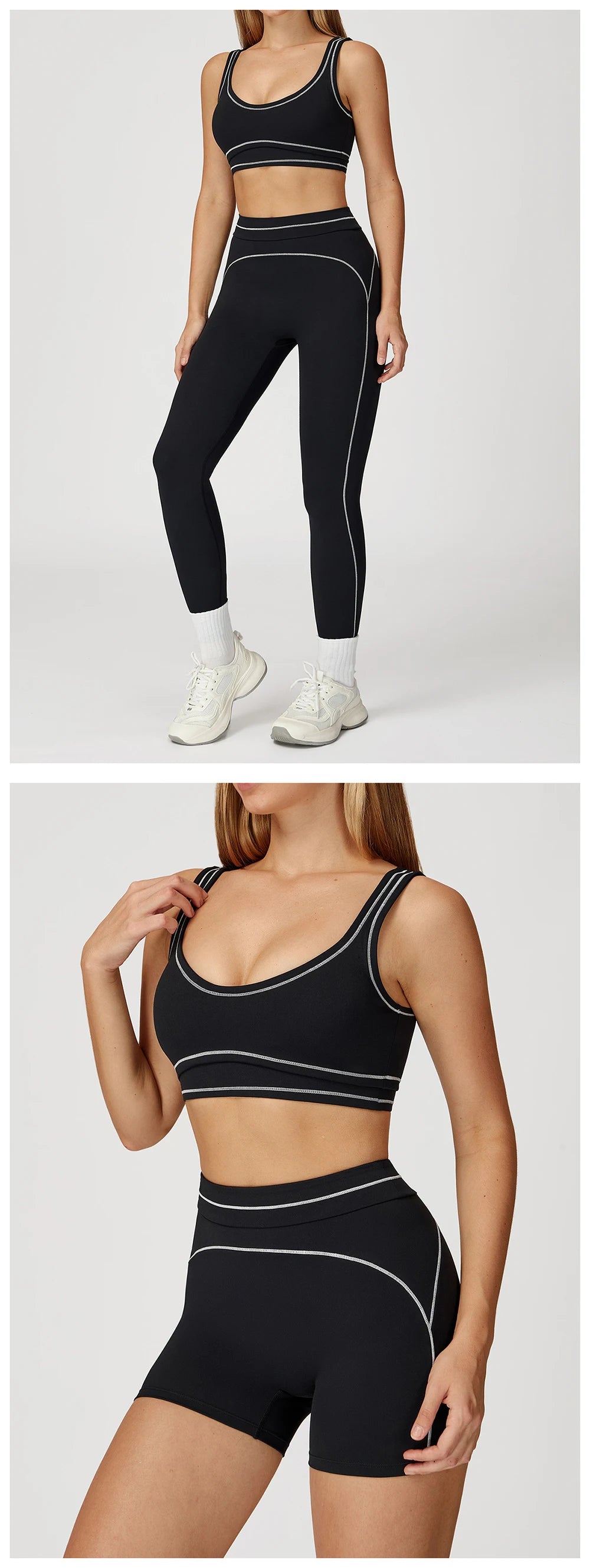 Ensemble de yoga 2 pièces pour femme, tenue de sport, vêtements de gym, ensemble soutien-gorge de sport et pantalon de course, vêtements de yoga et de sport pour femme