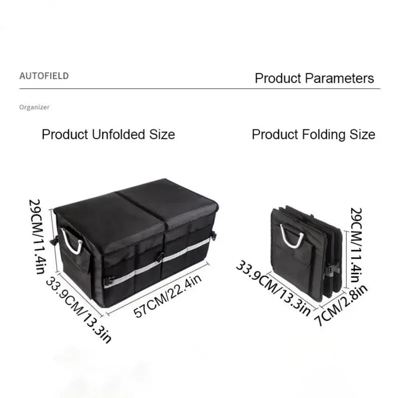 Évaluation de coffre de voiture avec couvercle, stockage de coffre de voiture pliable, stockage d'évaluation de voiture pour SUV, camion, berline