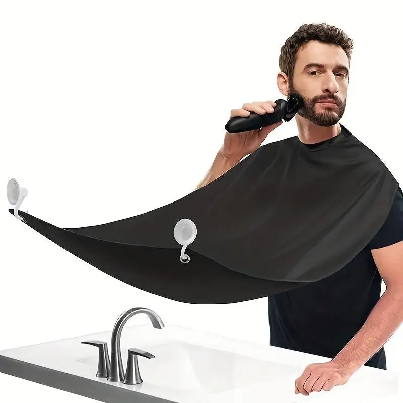 Attrape-cheveux pour barbe pour hommes, tablier de toilettage avec couvercle miroir pour un nettoyage facile, outil de coiffure pour hommes