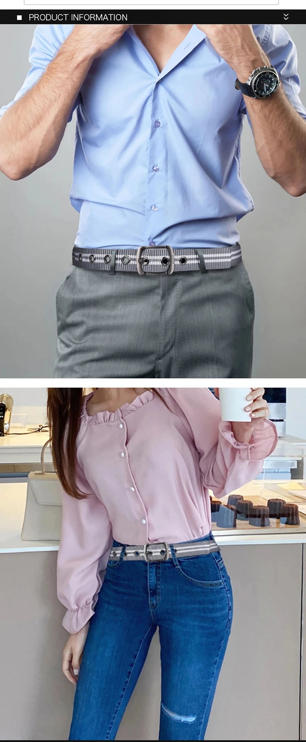 Ceinture en toile à broches pour hommes et femmes, ceinture décontractée, pantalon cargo, jeans, extérieur, escalade, sport, entraînement, environnement, mode