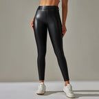 Leggings en cuir PU femmes Sexy Scrunch fesses Leggings filles Faux cuir pantalon taille haute Push Up Leggings décontractés 6 couleurs