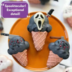 Moules de personnages de films d'horreur – Moules en silicone d'Halloween pour chocolat, bonbons, résine, artisanat – Icônes de films effrayants 3D pour fête Trea