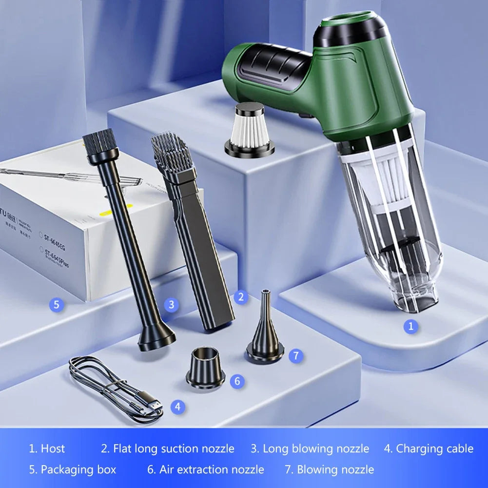 Aspirateur monté sur voiture Suitu, aspirateur sec et humide sans fil à double usage pour maison et voiture, VA portable haute puissance