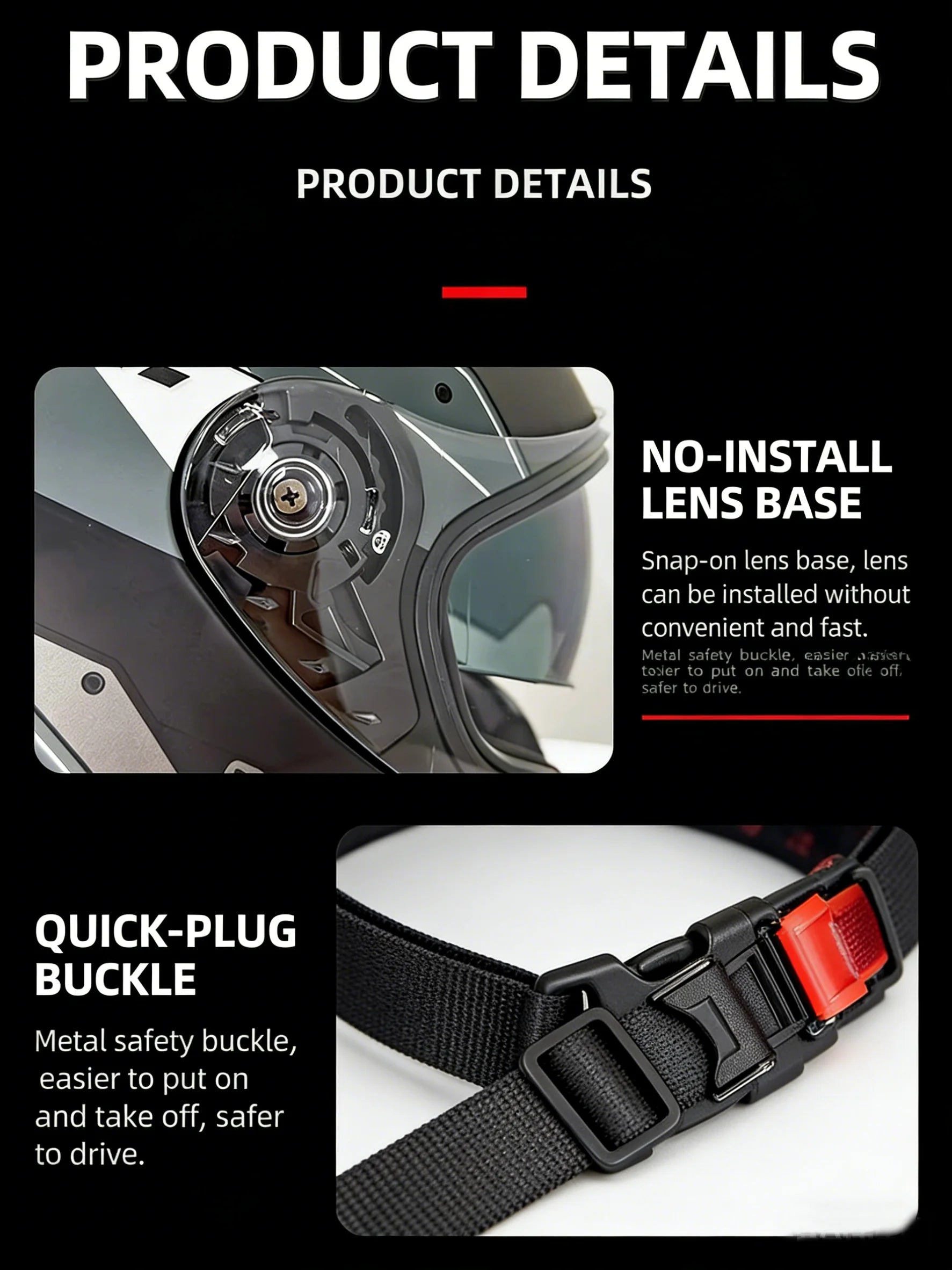 Casque de moto modulaire intégral pour adulte certifié DOT 3C, double visière pare-soleil, anti-UV, à dégagement rapide, Casco Capacete