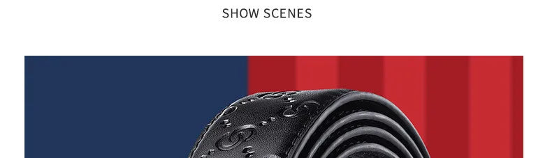 Ceinture pour hommes d'affaires de mode véritable marque de luxe ceinture à boucle en métal ceinture souple en cuir PU de haute qualité avec pantalon Cargo jean