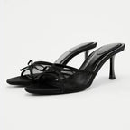 Sandales à talons hauts pour femmes, nouvelle marque de luxe, pantoufles polyvalentes, simples et fines, été 2026
