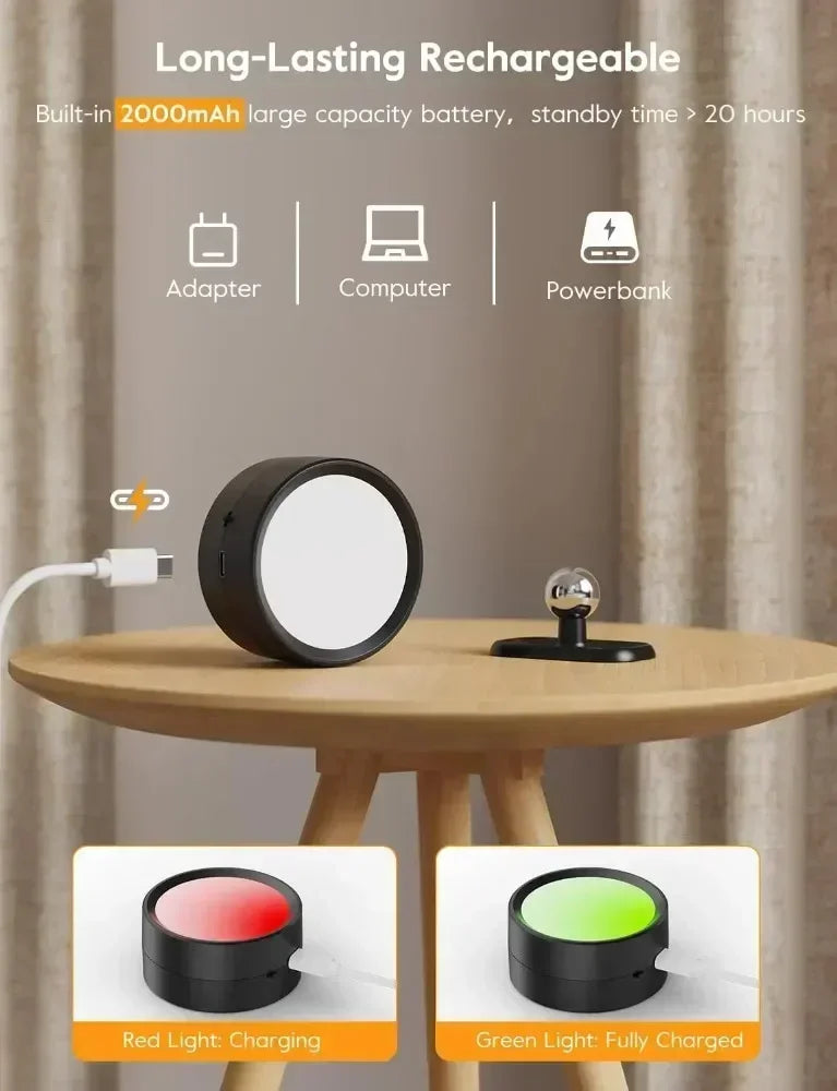 Lampes murales LED avec télécommande, appliques murales magnétiques sans fil, 3 couleurs, variable, rechargeable par USB, pour chambre à coucher, lampe de chevet