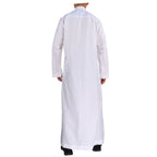 Hommes décontracté caftan ample musulman Thobe Jubba Dishdasha Thawb Robe islamique Abaya arabe couleur unie Robe