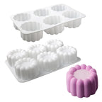 Moule à gâteau cylindrique en Silicone ondulé en dentelle, 6 ou 12 cellules, outils de fabrication de desserts de fête, moule à gâteau en Mousse, fournitures de pâtisserie de cuisine