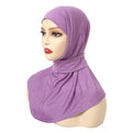 Classique Islam femmes prêt à porter Snap Fastener Hijabs pour femme couverture complète bandeau écharpe Turban casquettes Turbante Mujer