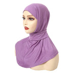 Classique Islam femmes prêt à porter Snap Fastener Hijabs pour femme couverture complète bandeau écharpe Turban casquettes Turbante Mujer