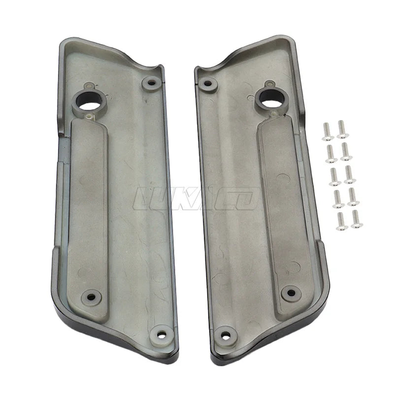 Couvercles de loquet de sacoche de moto noirs, accessoires pour Harley Touring Electra Street Glide Road King FLH FLT FLHR FLTR 93-13