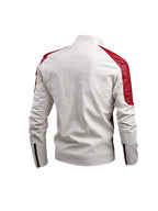 Veste de moto décontractée pour hommes – Noir à la mode, petit col montant, fermeture éclair à manches longues, multi-poches, polyester confortable