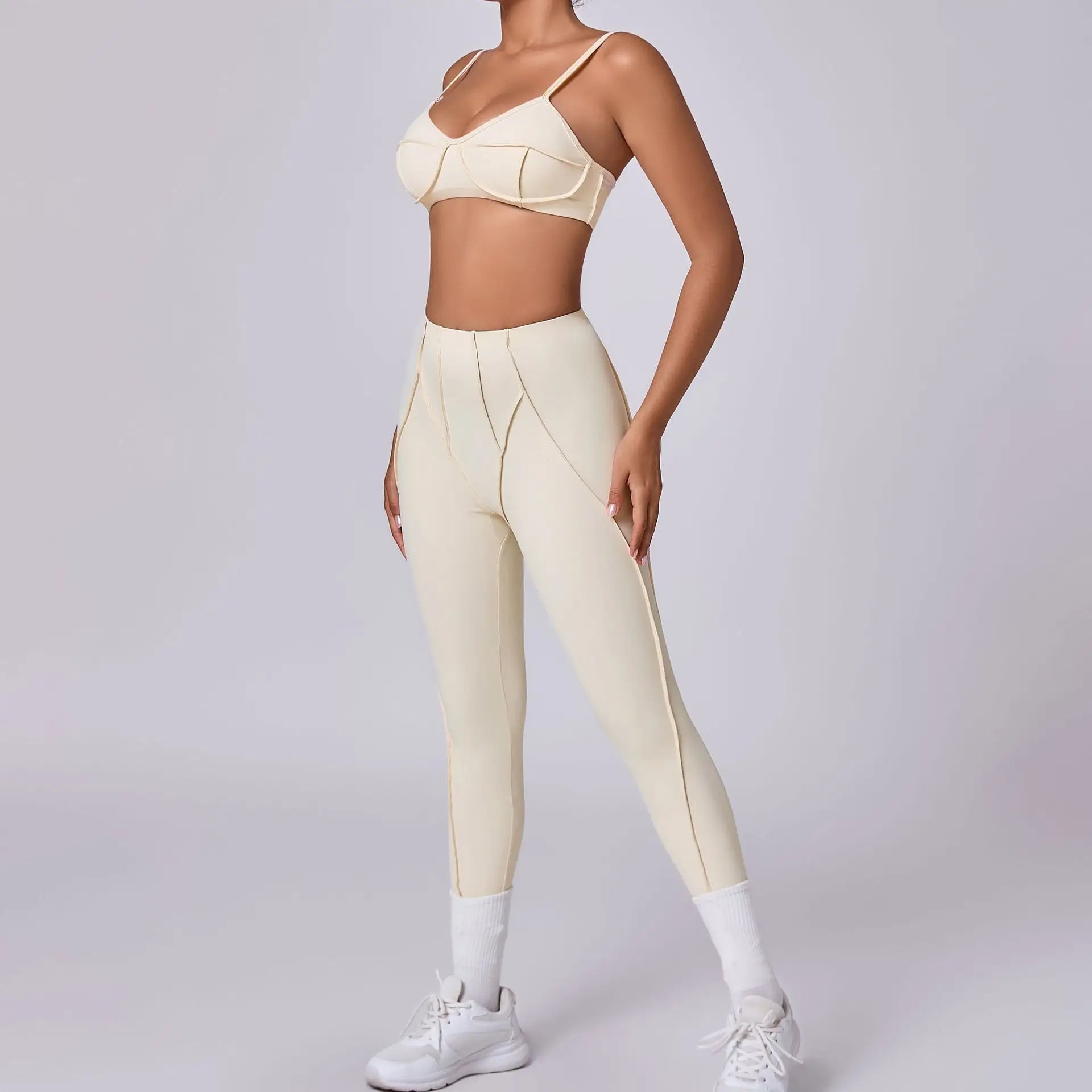 Ensemble de yoga pour femme, survêtement d'entraînement, legging athlétique imbibé, legging push-up de gym, soutien-gorge de fitness, vêtements de sport, vêtements actifs, nouveau