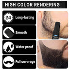 Bâton de remplissage de crayon à barbe et brosse pour hommes, stylo à barbe, bâton de retouche de racine de cheveux, couverture longue durée, maquillage pour moustache et cheveux