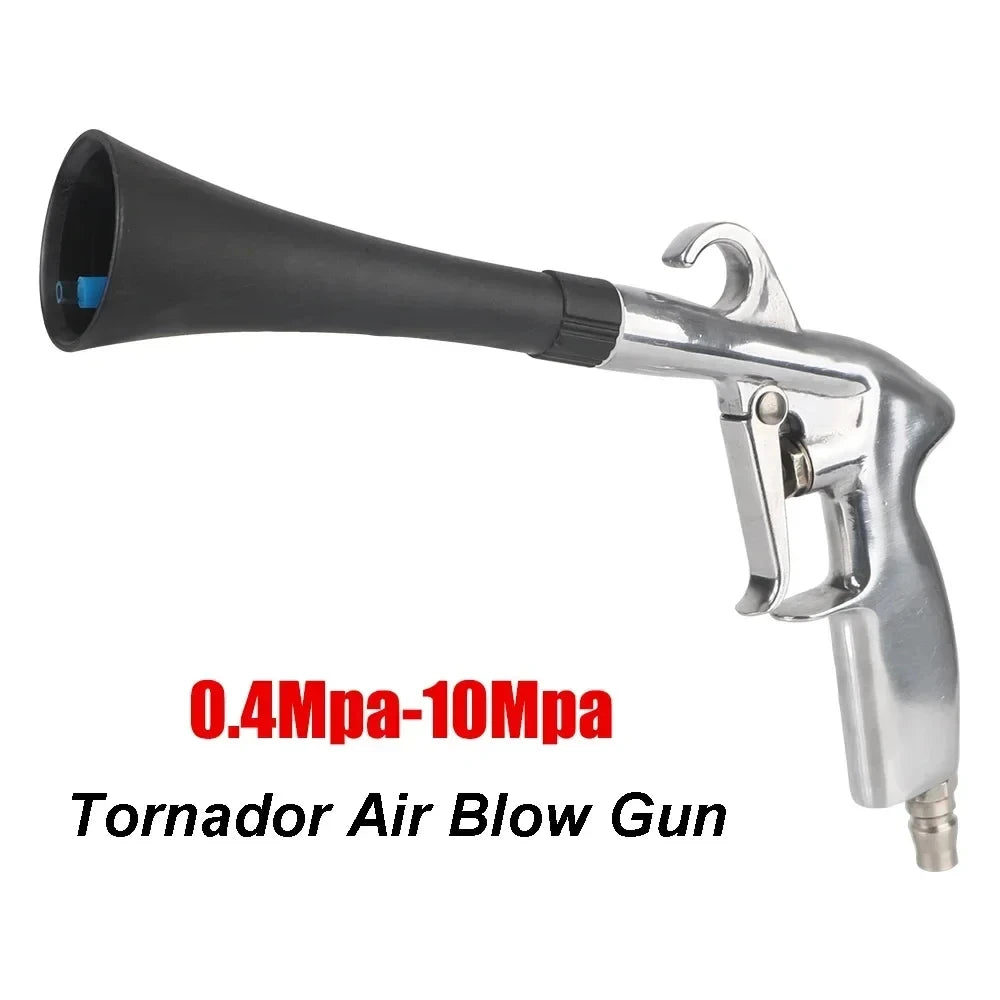Pistolet de nettoyage de voiture, pistolet à air comprimé haute pression avec 2 buses, outils de nettoyage professionnel pour l'intérieur de la voiture, lavage à sec