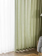 Printemps et été matcha japonais, rideaux en coton et lin vert rideaux transparents, rideaux opaques, lin luxueux pour chambres à coucher