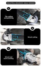 Makita – meuleuse d'angle électrique sans fil, 125mm, 20000 tr/min, Rechargeable, 4 vitesses, rectifieuse, Machine de découpe pour batterie 18V