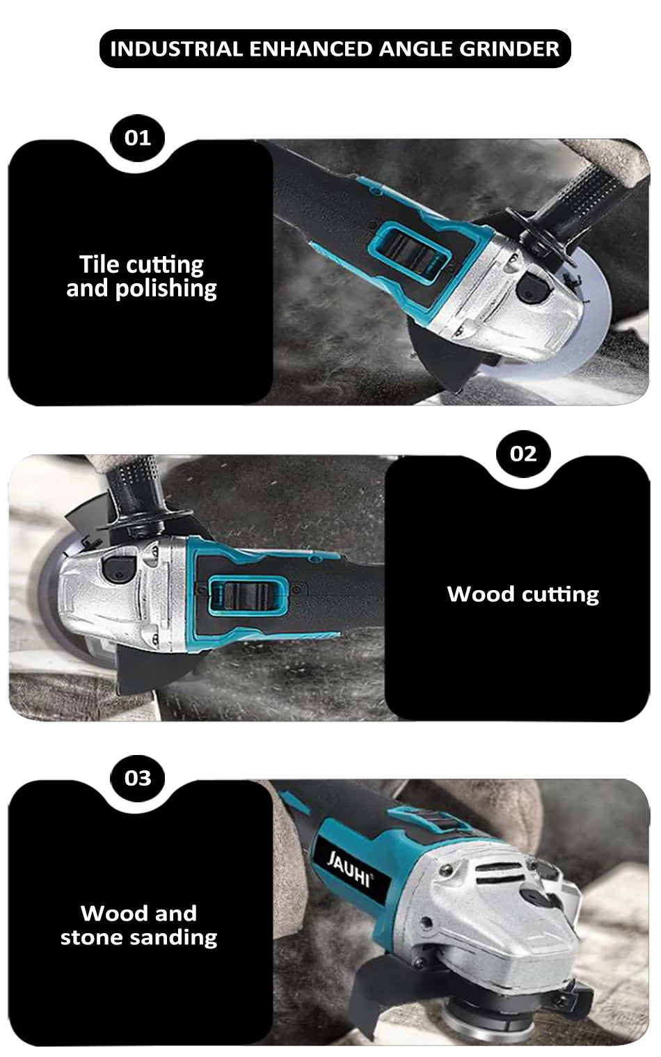 Makita – meuleuse d'angle électrique sans fil, 125mm, 20000 tr/min, Rechargeable, 4 vitesses, rectifieuse, Machine de découpe pour batterie 18V
