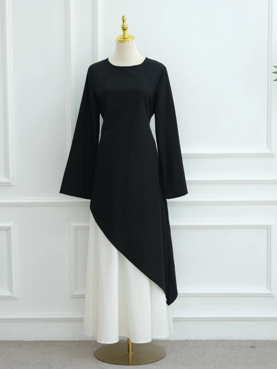 Musulman moyen-orient arabe dubaï Abayas pour femmes haut avec jupe deux pièces ensemble modeste Ramadan caftan Robe Femme vêtements islamiques