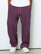 Pantalon de jogging décontracté pour homme 2026, coupe droite, taille élastique, jambe large, vêtements de sport pour homme, collection Printemps/Automne