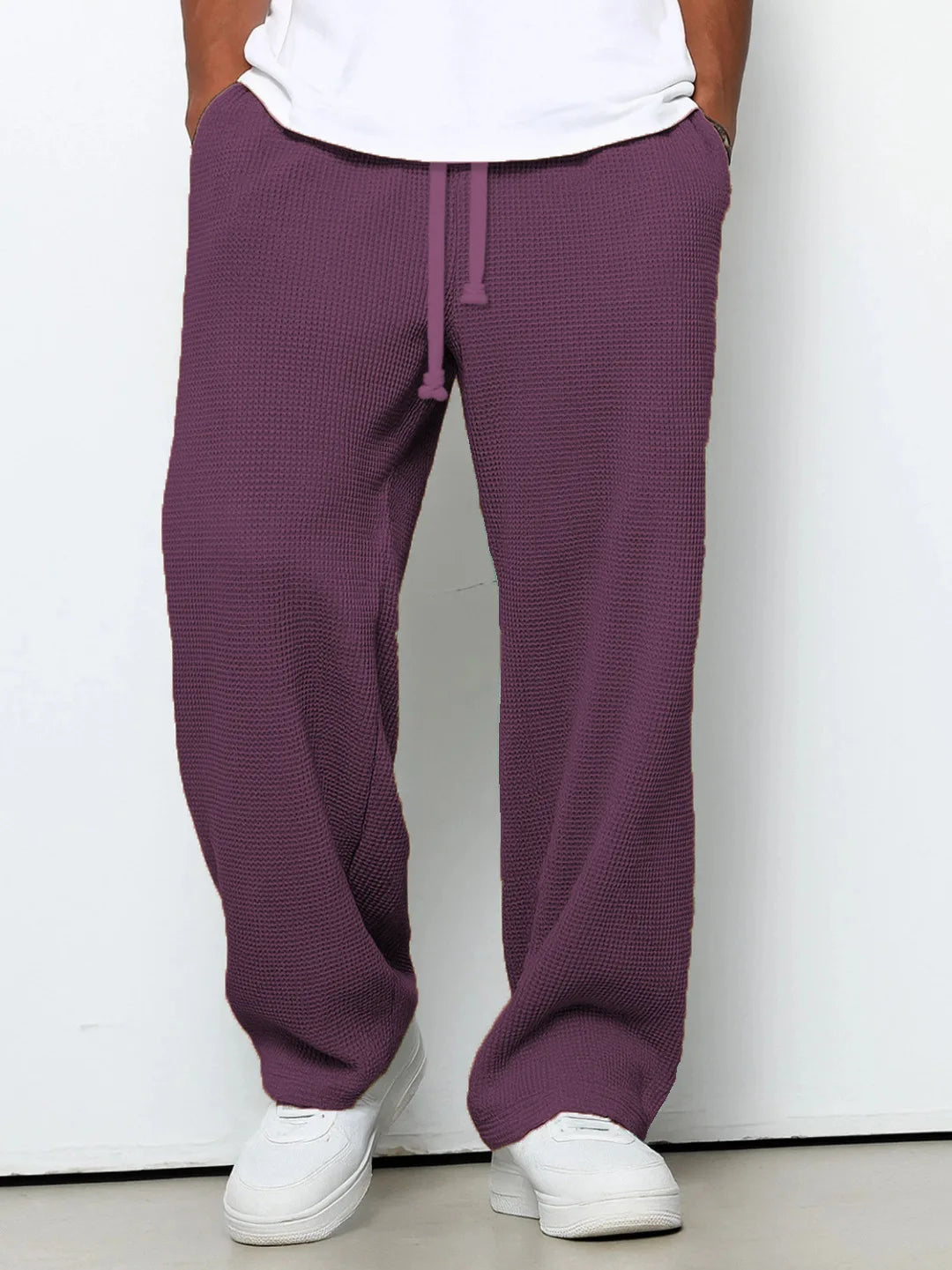 Pantalon de jogging décontracté pour homme 2026, coupe droite, taille élastique, jambe large, vêtements de sport pour homme, collection Printemps/Automne